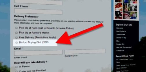 Binford Buying Club Delivery Option