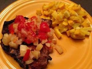 Marinated Chops with Pineapple Salsa